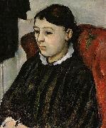 Portrait of Madame Cezanne in a Striped Robe